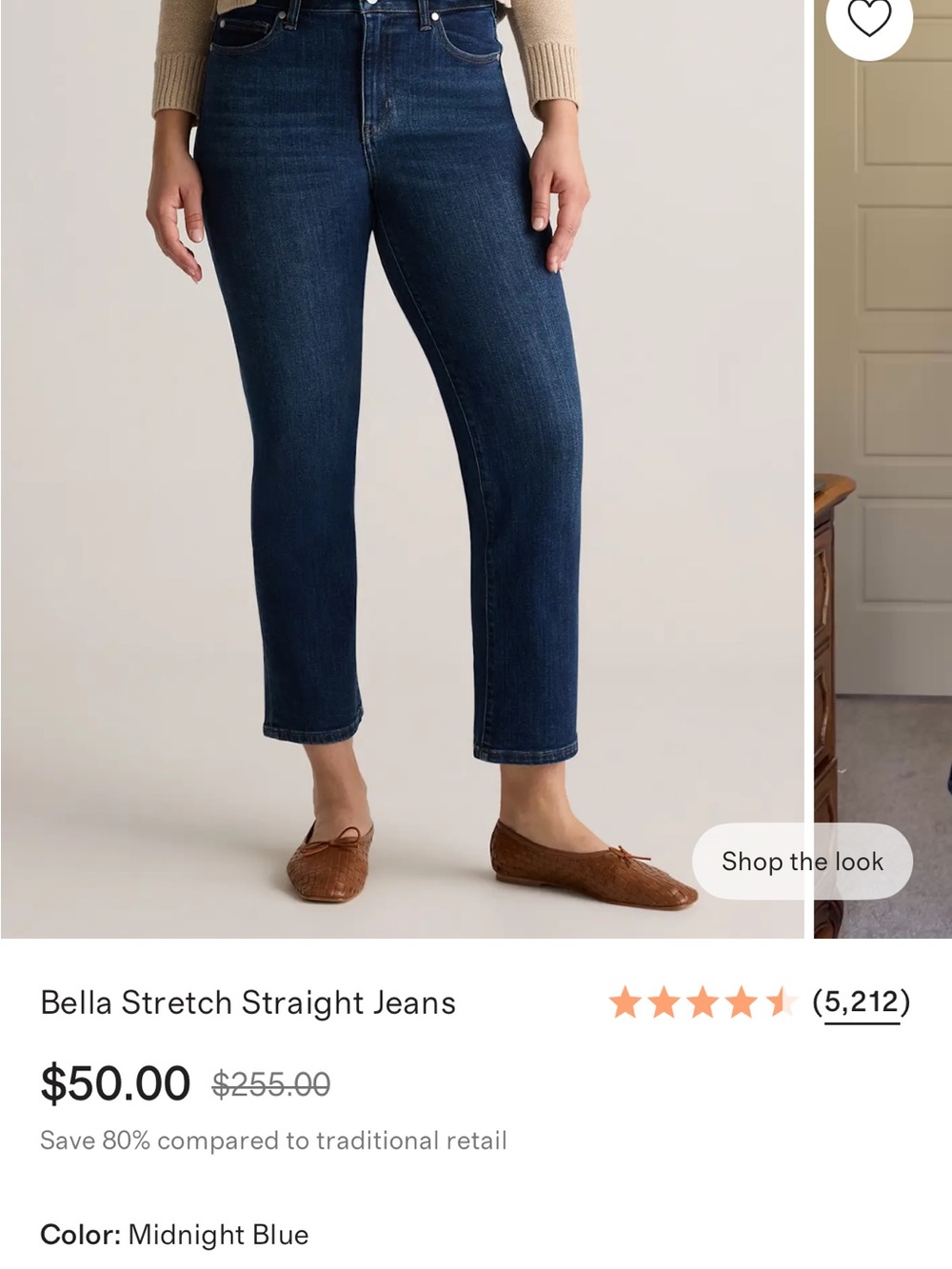 Abella Straight Leg Jeans in Midnight Blue